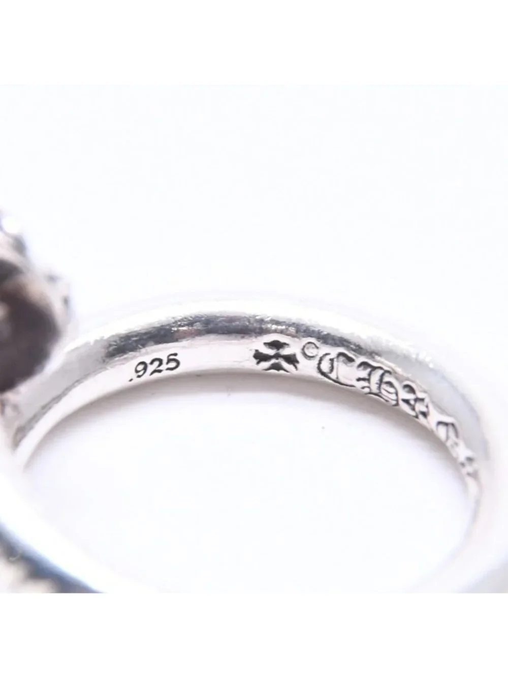 Chrome Hearts Rng Nail Cross Ball Ring 925 Sterling Silver